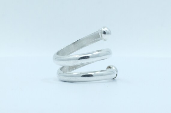 Sterling Silver Modern Spring Ring (4) - image 4