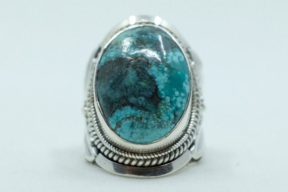 Sterling Silver Turquoise Balinese Ring - image 1