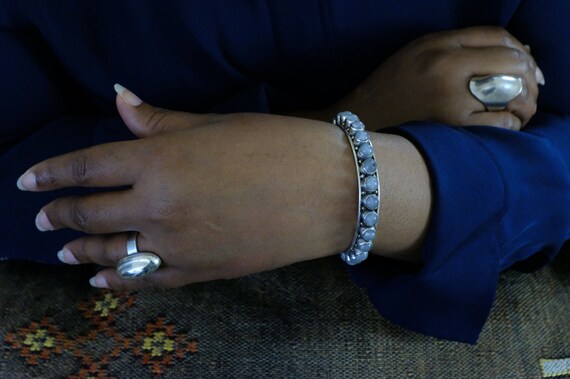 Sterling Silver Rose Quartz Bangles - image 9