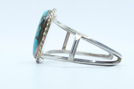 Sterling Silver Turquoise Vintage Navajo Cuff Bra… - image 2