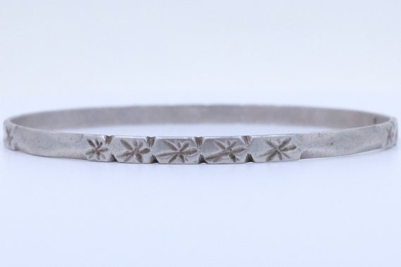 Silver Etched Moroccan Bangle - image 4