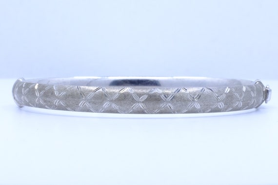Sterling Silver Hinged Bangle Bracelet