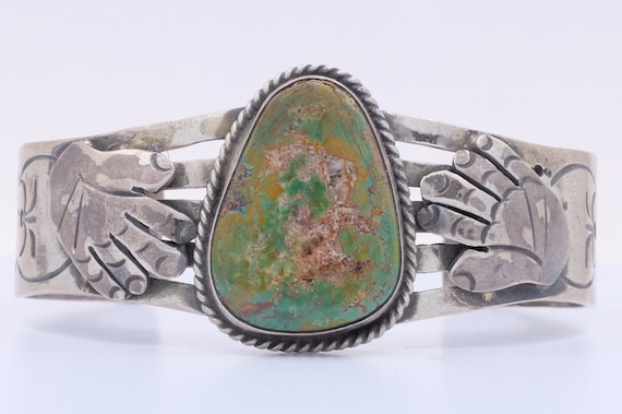 Robby Shakey Rare #8 Turquoise Vintage Native American Navajo Sterling Silver Bracelet Robby Shakey Rare #8 Turquoise Vintage Native American Navajo Sterling Silver Bracelet