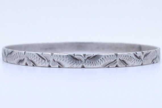 Silver Moroccan African Bangle - image 2