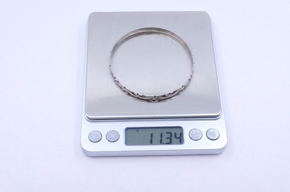 Silver Moroccan African Bangle - image 5