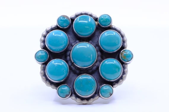 Sterling Silver Fox Turquoise Albert Dawes Navajo… - image 1