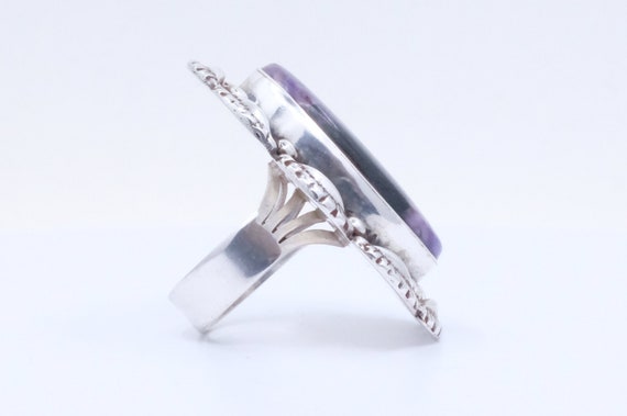 Sterling Silver Turquoise Tibetan Ring - image 4