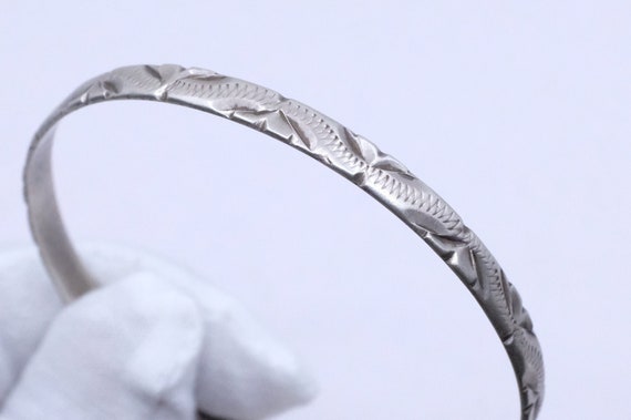 Silver Moroccan African Bangle - image 8