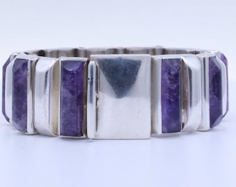Silver Antonio Pineda Amethyst Bracelet