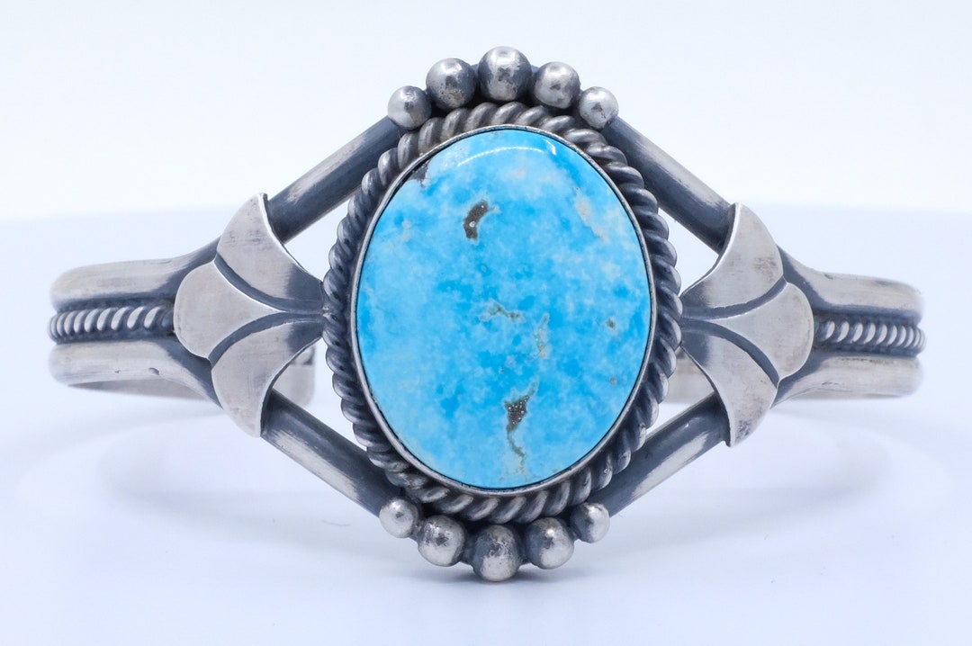 Sterling Silver Turquoise Mary Ann Spencer Navajo Cuff Bracelet - Etsy