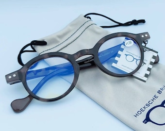 New collection 2022! Round reading glasses, tortoise grey frame including blue filter. +1.00 +1.50 +2.00 +2.50 +3.00 +3.50