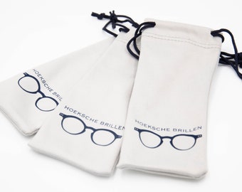 Hoeksche Brillen glasses storage bag, glasses case, glasses case, microfiber glasses pouch, cleaning