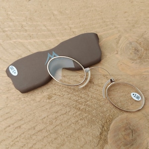 New! Nose reader, nose reading glasses, Montana reader, pince nez style, gadget, reading glasses, reading glasses, Lesebrille