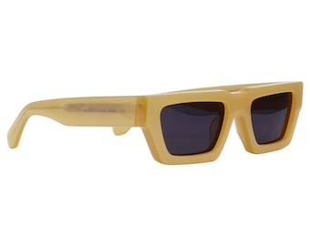 Nouveau! Lunettes de soleil jaunes polarisées, lunettes de soleil polarisées jaunes, mode, style, tendance, Sonnenbrille, oculos de sol, gafas, neue Mode