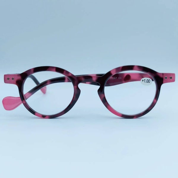 New collection 2022! Reading glasses, tortoise shiny pink frame. +1.00 +1.50 +2.00 +2.50 +3.00 +3.50