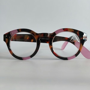 新登場！丸型で丈夫な老眼鏡（ピンク/ブラウン、トータス）。優れた品質 +1 +1.50 +2 +2.50 +3 +3.50 フランスデザイン、ファッショナブル、モダン、スタイリッシュ