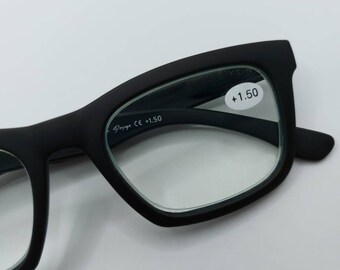 Matt Black (reading) Glasses With Blue Light-filter Rubber