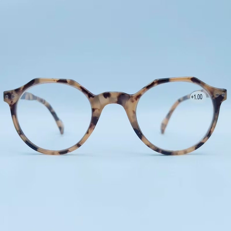 Occhiali Da Lettura Cerniera Molla Rotonda Retrò Aiuto Visivo - Foto 10