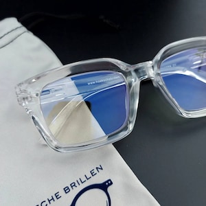 New collection 2022! Blue filter reading glasses, transparent rectangular frame. Modern, stylish glasses, gift idea! +1 +1.5 +2 +2.5 +3 +3.5