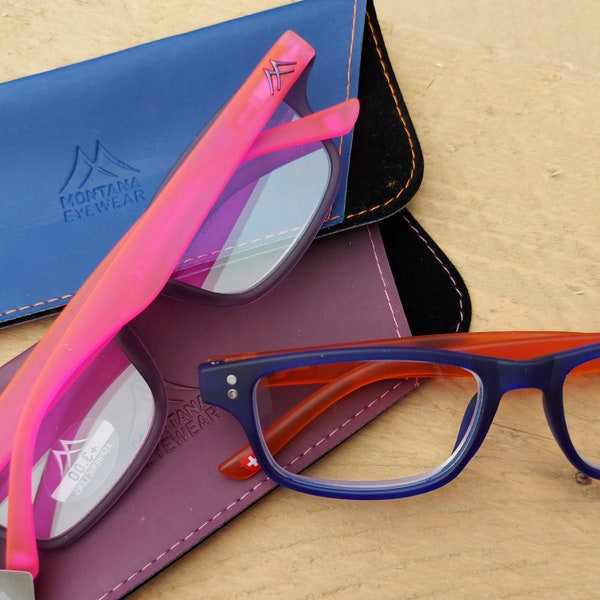 Nouveau! Lunettes de lecture aux couleurs vives en violet/rose et bleu/orange, lunettes de lecture violet/rose et bleu/orange, gafas de lectura, lunettes