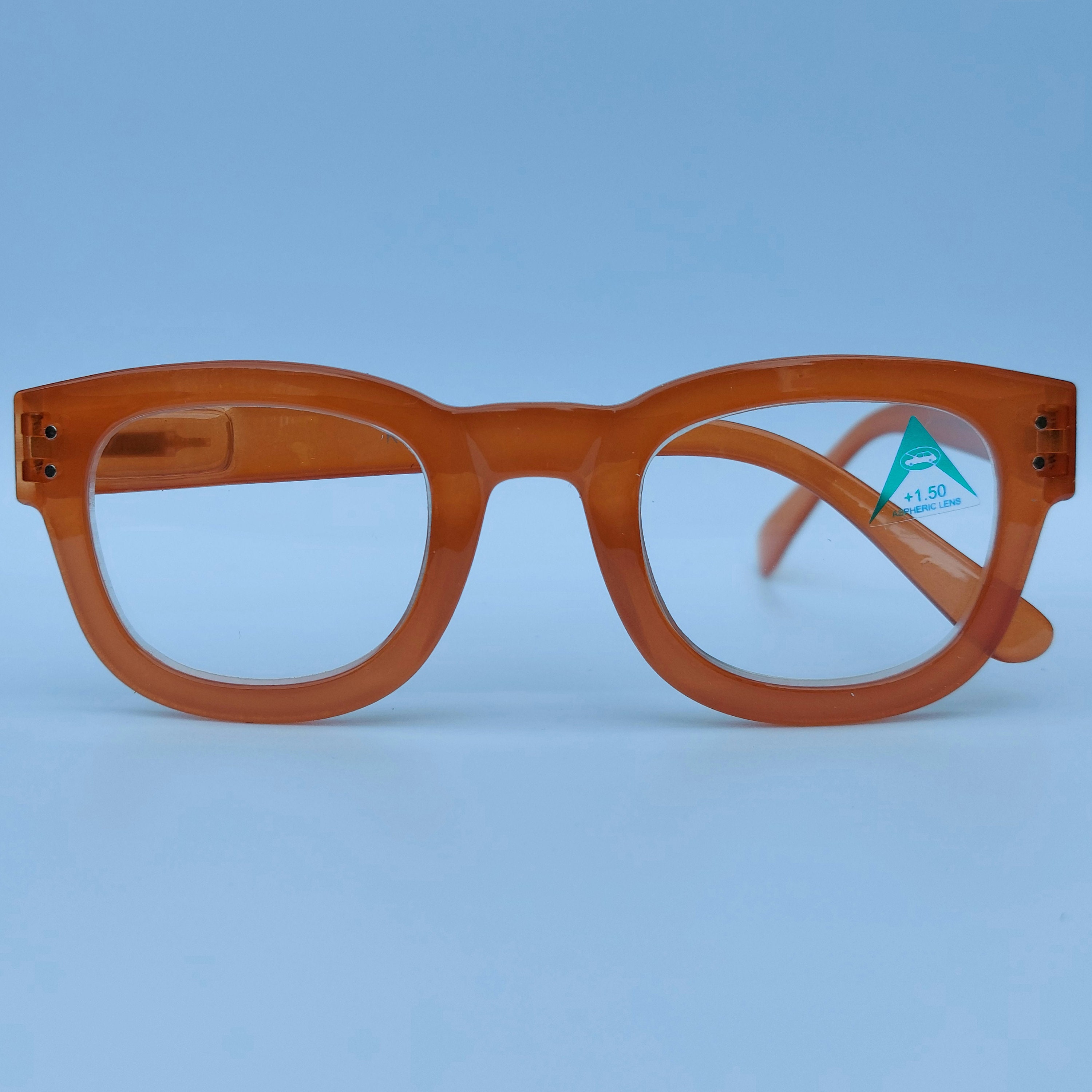 新登場！オレンジ色の老眼鏡、長方形のフレーム、オレンジ色の老眼鏡