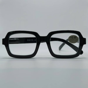 Nieuwe zwarte rechthoekige robuuste leesbril! Gloednieuwe collectie! Stylish black reading glasses
