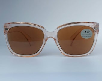 Nouveau! Lunettes de soleil de la marque danoise Have A Look avec force de lecture, lunettes de soleil de lecture, champagne, gafas de sol, tendance, cadeau pour elle, fête des mères