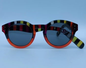 ¡Nuevo! Gafas de sol redondas negro/rojo de la marca francesa Karakaloop, gafas de sol, gafas de sol, gafas de sol, gafas de sol negras, moda, moda