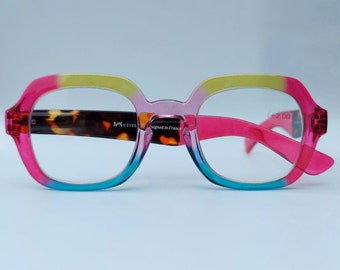 glam Black Reading Glasses with Pink Lenses and Orange Pouch 2.50 Amazon.com: HAPJOYS Reading Glasses Womens Readers Ladies  main image 2