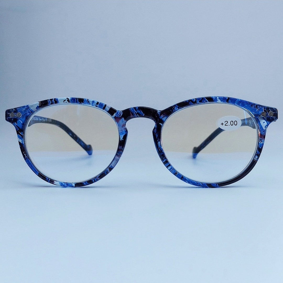 Blue Reading Glasses With/without Prescription With Blue Light Filter