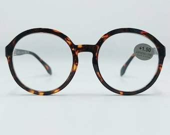 Nieuw! Grote ronde bruine leesbril, brown round reading glasses, oversized, eyewear, fashion, style, gafas de lectura, vintage mode, diva