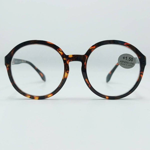 Nieuw! Grote ronde bruine leesbril, brown round reading glasses, oversized, eyewear, fashion, style, gafas de lectura, vintage mode, diva