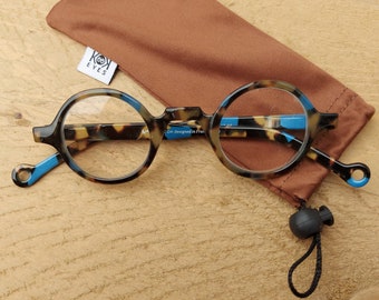 New! Round reading glasses, color blocking, matt tortoise brown and blue, gafas de lectura, readers, +1.00 +1.50 +2.00 +2.50 +3.00 +3.50