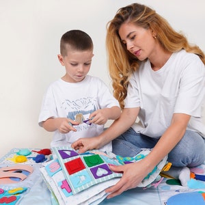 Livres calmes pour les tout-petits, livre d'activités sensorielles, cadeau idéal pour les enfants atteints de TDAH, jeu imaginatif, démence, maladie d'Alzheimer