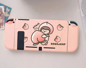 Nintendo Switch Accessories - Nintendo Switch shell - Protective cover - pastel pink - Roro Jump - Cartoon