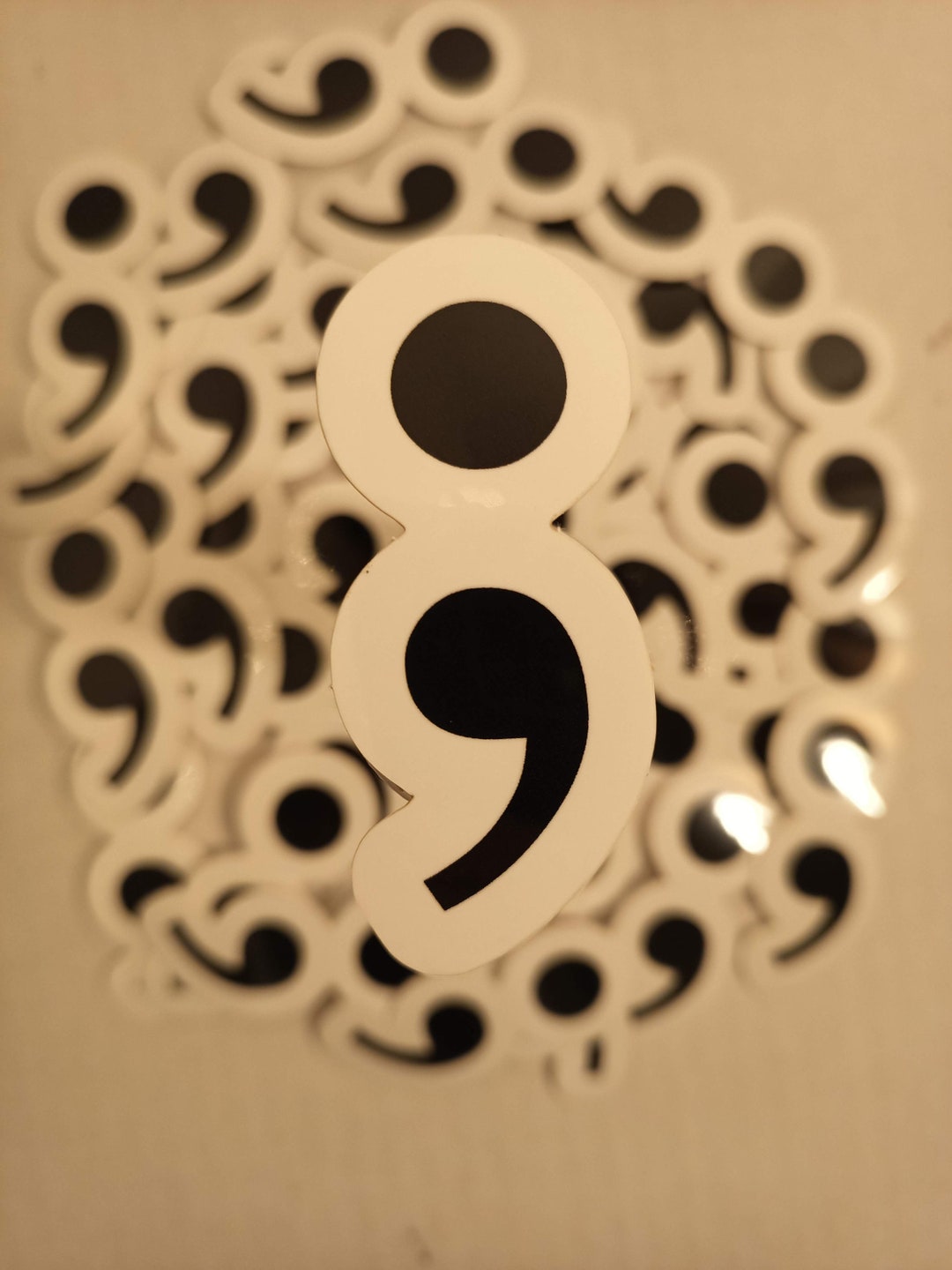 Semicolon Waterproof Sticker - Etsy