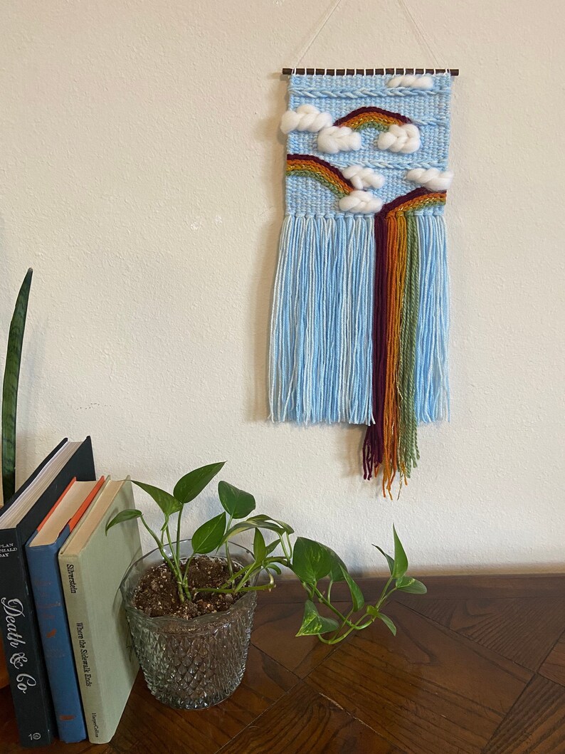 Wall Art Tapestry Small Boho Rainbow Woven Wall Hanging