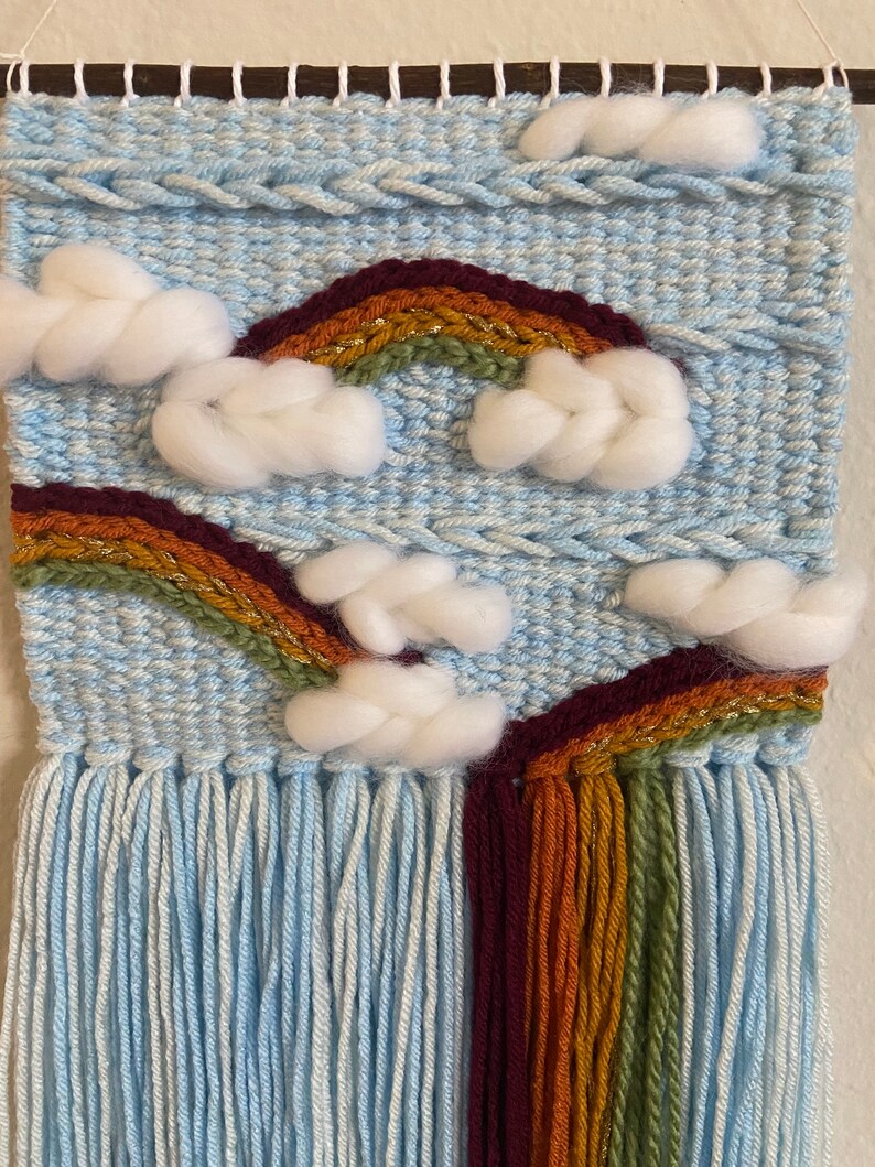 Wall Art Tapestry Small Boho Rainbow Woven Wall Hanging