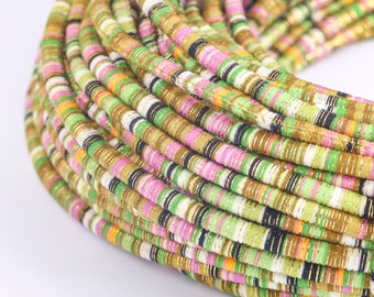 10 Yard,African Fabric Ethnic Rope Cord - Tribal Rope Cord,Colorful Thick 6mm Round Cloth Cotton Boho Bohemian Wrap Bracelet Supply.SS-PB175