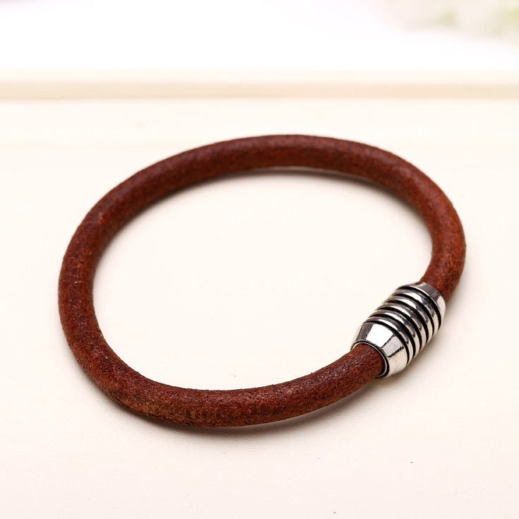 Leather Cord Bracelet Leather Cord Clasp Bracelet Etsy