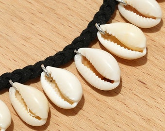 White Cowrie Shell Necklace,Beach Choker,Shell Necklace Seashell Necklace Seashell Choker,Beach Necklace,Beach Choker,Beach JewelrySS-WYJ848