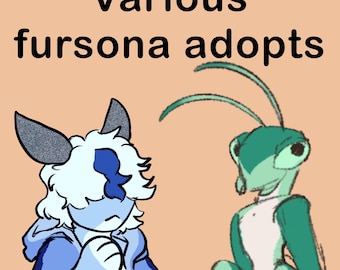 Furry Character Adoptable: Birds, Cats, Bugs, ect. (Digital Item Only)