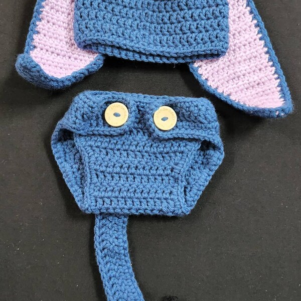 Crochet Eeyore Newborn Outfit