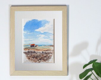 Sunny Seaside - Original Watercolour painting - Landscape Art - Nature Art - A5 size