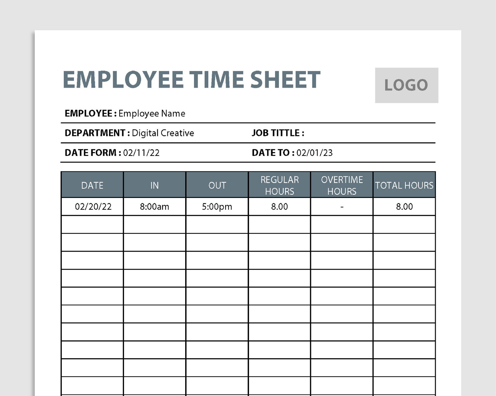 Employee Time Sheet Editable Time Sheet Printable Time Sheet Time employee-time-sheet-editable-time-sheet-printable-time-sheet-time