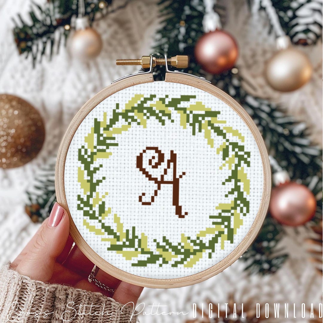 christmas-ornament-cross-stitch-pattern-alphabet-sampler-personalized-initial-ornament-holiday-decor-christmas-gift-digital-download-etsy