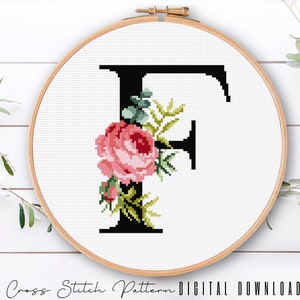 Monogram Floral Cursive Letter F Sticker for Sale by sporadicdoodlin