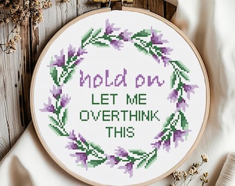 Floral Sassy Cross Stitch Pattern: Funny Feminist Embroidery (Digital Download PDF)
