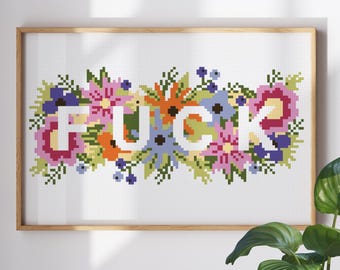 Freches Kreuzstich-Muster: Feministische Stickerei