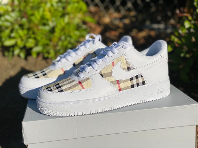 custom air forces burberry